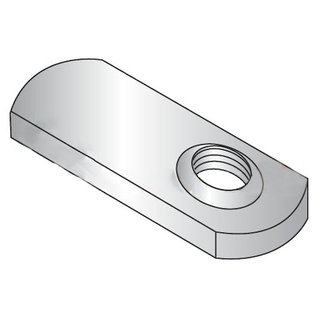 Tab Weld Nut, 1/4-28, 18-8 Stainless Steel, 0.52 In Wd, 0.827 In Lg, 0.128 In Ht, 1000 PK